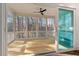 Spacious screened porch with wooden flooring and wooded views at 126 Sanderway Dr, Chapel Hill, NC 27516