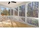 Screened porch overlooking backyard wooded area at 126 Sanderway Dr, Chapel Hill, NC 27516