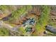 Aerial view showing house and large backyard at 225 Rudd Rd, Youngsville, NC 27596