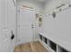 Functional mudroom with built-in storage and drop zone at 225 Rudd Rd, Youngsville, NC 27596