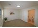 Bedroom with ensuite bath and neutral decor at 2530 Friedland Pl # 104, Raleigh, NC 27617