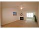 Spacious living room featuring a fireplace and vaulted ceiling at 2530 Friedland Pl # 104, Raleigh, NC 27617