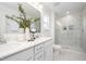 Elegant bathroom with double vanity and walk-in shower at 35 Mable Court # 3, Lillington, NC 27546