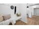 Inviting entryway with built-in bench and coat hooks at 35 Mable Court # 3, Lillington, NC 27546