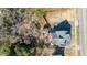 Aerial view showing house, yard, and street at 507 Hawkins Ave, Sanford, NC 27330