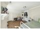 Bedroom with a desk, closet, and a double bed at 507 Hawkins Ave, Sanford, NC 27330