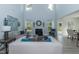 Spacious living room featuring a fireplace and high ceilings at 55 Watermelon Dr, Franklinton, NC 27525