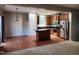 Kitchen with stainless steel appliances and an island at 302 Glenview Ln, Durham, NC 27703