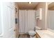 Clean bathroom with shower/tub combo and vanity at 516 Argyll Dr, Sanford, NC 27332
