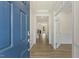 Bright and spacious foyer with hardwood floors and a view to the living area at 72 Demascus Way, Four Oaks, NC 27524