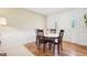Bright dining area adjacent to the kitchen and living room at 105 N Bend Dr, Knightdale, NC 27545