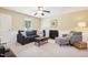 Cozy living room featuring a comfortable sofa and a fireplace at 105 N Bend Dr, Knightdale, NC 27545