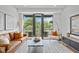 Chic living area with large windows offering bright light and a cozy seating arrangement at 615 W Peace St # 307, Raleigh, NC 27605