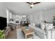 Spacious living area with an open floor plan including a modern kitchen at 712 Jamescroft Way # 26, Rolesville, NC 27571