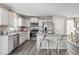 Modern kitchen with stainless steel appliances and an island at 38 Brazan Ct, Fuquay Varina, NC 27526