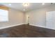 Spacious bedroom with hardwood floors and closet at 5904 Bellona Ln, Raleigh, NC 27612