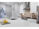 Gourmet kitchen with island, stainless steel appliances and breakfast bar at 5904 Bellona Ln, Raleigh, NC 27612
