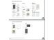 A reference sheet showing options for kitchen cabinets, bath tile, wall color and exterior colors at 90 Demascus Way # 024, Four Oaks, NC 27524