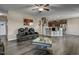Open concept living room with kitchen and hardwood floors at 10080 Nc-39, Middlesex, NC 27557