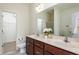 Bathroom with double vanity and walk-in shower at 105 Danesway Dr, Holly Springs, NC 27540
