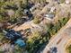 Aerial view of house, yard, and neighborhood at 113 Meadowglades Ln, Cary, NC 27518