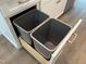 Pull-out kitchen trash and recycling bins at 1204 Alston Landing Way # 07, Cary, NC 27519