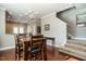 Dining area with table and chairs near staircase at 332 Dove Cottage Ln, Cary, NC 27519