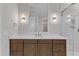 Modern bathroom featuring a spacious vanity with beautiful lighting at 3803 Bennett Grove Dr, Wake Forest, NC 27587