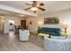 Spacious living area with a fireplace and access to the dining area at 431 Oak Run Dr, Raleigh, NC 27606