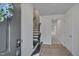 Bright entryway with stairs leading to the second floor at 445 Brier Summit Pl, Durham, NC 27703