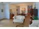 Combined dining and living area with hardwood floors at 4712 Fox Fern Ln, Raleigh, NC 27604