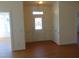 Entryway with hardwood floors and stained glass door at 4712 Fox Fern Ln, Raleigh, NC 27604