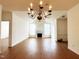 Spacious living room with wood flooring and fireplace at 4712 Fox Fern Ln, Raleigh, NC 27604