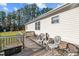 Deck with seating area overlooking yard at 754 Firestone Ln, Sanford, NC 27330