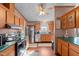 Modern kitchen with stainless steel appliances and ample cabinet space at 754 Firestone Ln, Sanford, NC 27330
