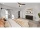 Relaxing bedroom with a sliding barn door and ample closet space at 1119 Sagamore Dr, Louisburg, NC 27549