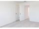 Simple bedroom with carpet and double door closet at 2012 Clydner Dr, Apex, NC 27523