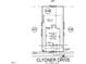 Plot plan showing lot dimensions, setbacks, and location of house and garage at 2012 Clydner Dr, Apex, NC 27523