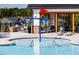 Community pool with a fun water feature for  at 2012 Clydner Dr, Apex, NC 27523