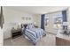 Bedroom with a full bed, nightstands, and window at 517 Marthas View Way, Wake Forest, NC 27587