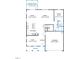 One-story home floor plan featuring 3 bedrooms, 2 baths and a 2 car garage at 517 Marthas View Way, Wake Forest, NC 27587
