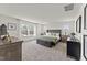 Spacious main bedroom with large windows and plush bedding at 517 Marthas View Way, Wake Forest, NC 27587