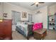 Main bedroom with a queen bed and plenty of closet space at 607 Young St, Henderson, NC 27536