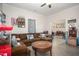 Spacious living room featuring a sectional sofa and a large coffee table at 607 Young St, Henderson, NC 27536
