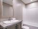 Bathroom with a single vanity and a bathtub at 6545 Old Jefferson Davis Hwy, Cameron, NC 28326