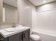 Bathroom features a single vanity and a bathtub at 6567 Old Jefferson Davis Hwy, Cameron, NC 28326