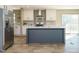 Modern kitchen with stainless steel appliances and large island at 6567 Old Jefferson Davis Hwy, Cameron, NC 28326