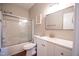 Bathroom with shower/tub combo, vanity, and updated fixtures at 105 Tracey Creek Ct Ct, Apex, NC 27502