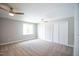 Spacious bedroom with neutral walls, carpet, and ceiling fan at 105 Tracey Creek Ct Ct, Apex, NC 27502