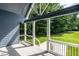 Covered porch overlooking the expansive backyard of the property at 20 Tamaran Ct, Spring Hope, NC 27882